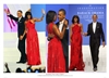 This is a photographic print of President Barack Obama and the First Lady Michelle Obama on the occasion of the 57th inaugural ball