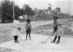 Children Playing Golf with Clubs Made of Sticks, 1905