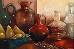 Bowl of Pears in Still Life by Norman Wyatt