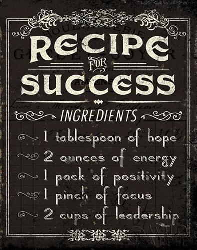 Recipe for success template