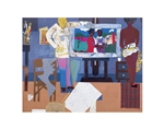 Artist with Painting and Model, 1981 by Romare Bearden