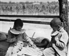 African American Boys Eating Watermelon and Playing Checkers, Florence, SC, 1938