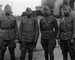 African American Officers of the 366th Infantry on the SS Aquitania
